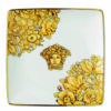 Elegante coppetta da 12 cm Versace Medusa Rhapsody in porcellana con dettagli dorati, perfetta per servire dolci e frutta con stile.