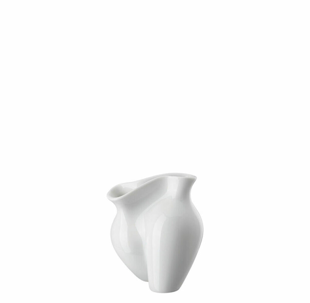 Mini vaso Rosenthal La Chute bianco da 11 cm in porcellana, dal design moderno e raffinato, perfetto per decorare ambienti con eleganza e stile.