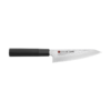 Coltello damascato Kasumi Kuro Utility 10 cm: lama affilata e compatta, ideale per tagli di precisione, design ergonomico per massimo controllo in cucina.