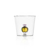 BICCHIERE VETRO CACTUS FIORE combina eleganza e natura, con una delicata scultura di pianta desertica all'interno, realizzato in vetro borosilicato.