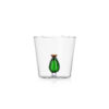 BICCHIERE CACTUS FIORE AMBRA combina eleganza e natura, con una delicata scultura di pianta desertica all'interno, realizzati in vetro borosilicato.