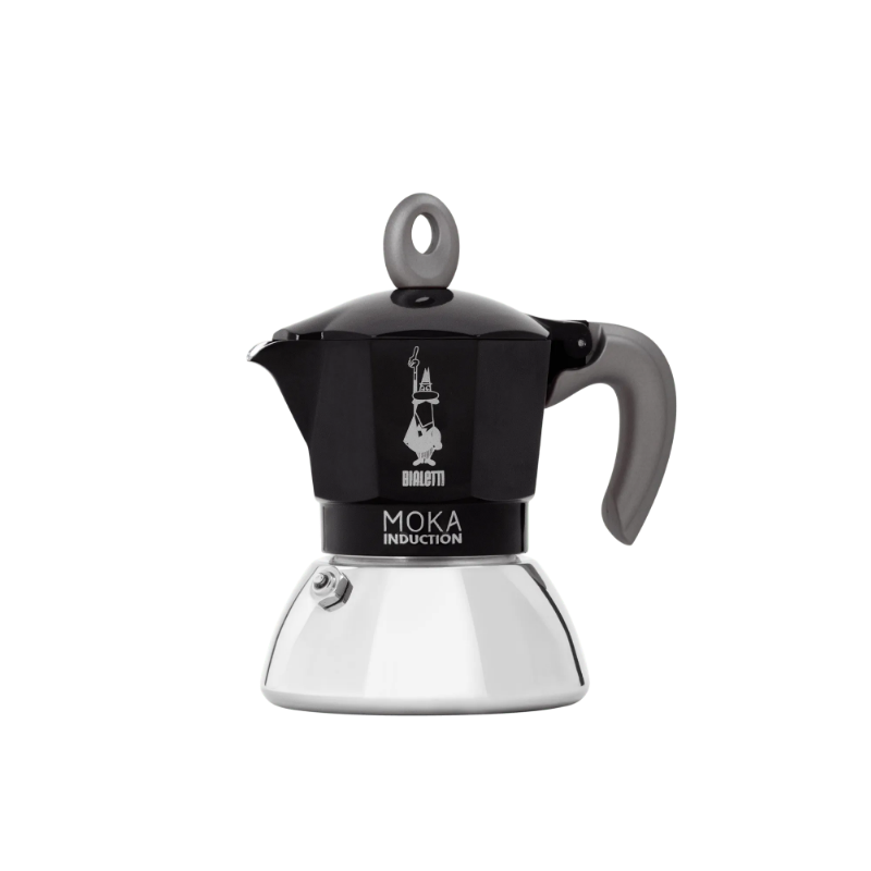 La *Moka Nera Induzione* di Bialetti unisce design elegante e tecnologia bi-layer per un caffè aromatico e intenso, anche su piani a induzione.