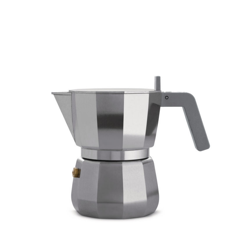 La Moka Alessi unisce design elegante e qualità, offrendo un caffè aromatico e intenso. Realizzata in alluminio, è compatibile con gas e elettrico.